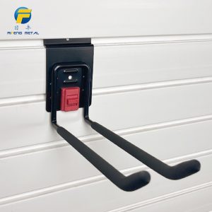 Heavy Duty Garage Storage Slatwall 8-inch Double Hooks with Buckle,Used for hanging ladders