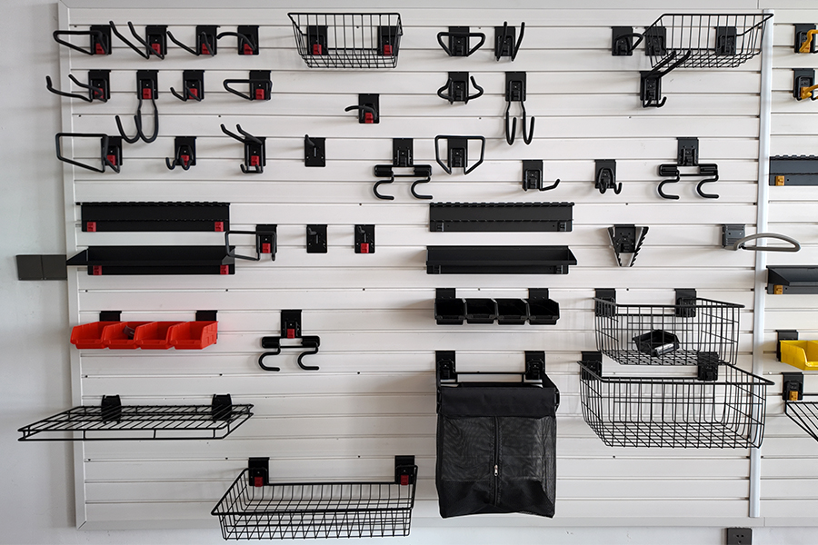 Slatwall Hose Hooks Heavy Duty Garage Storage with Buckles