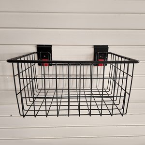 Slatwall medium-sized basket for garage storage