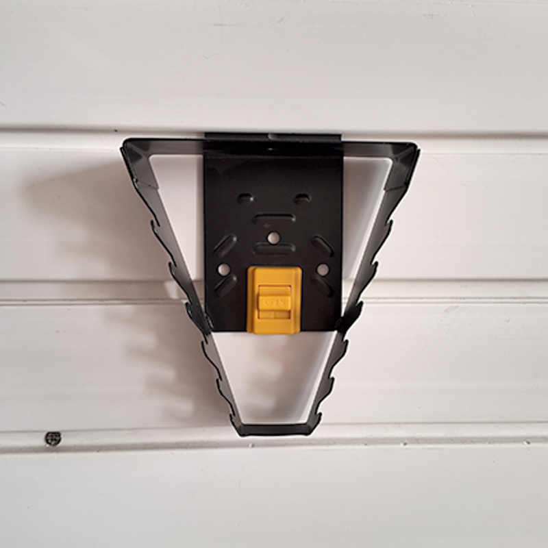 Slat wall wrench holder with lock buckle, wall mounted wrench holder