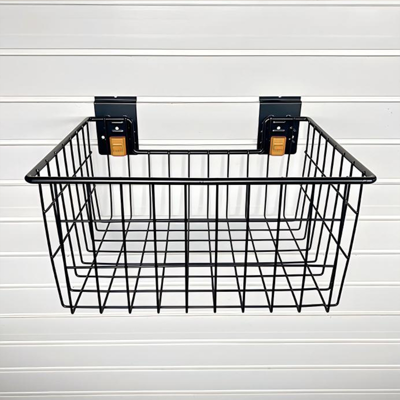Slatwall medium-sized basket for garage storage