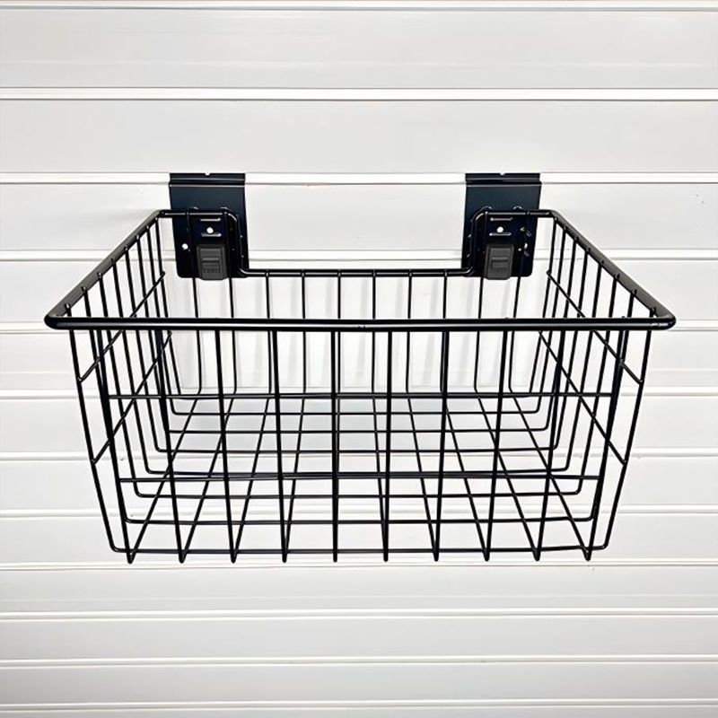 Slatwall medium-sized basket for garage storage