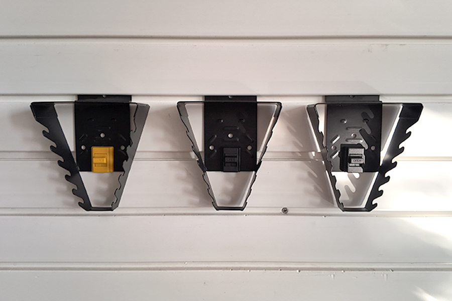 Slat wall wrench holder with lock buckle, wall mounted wrench holder