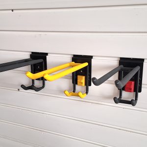 Skateboard storage standard double hook